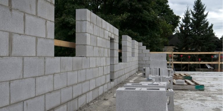 Block Wall Installation
